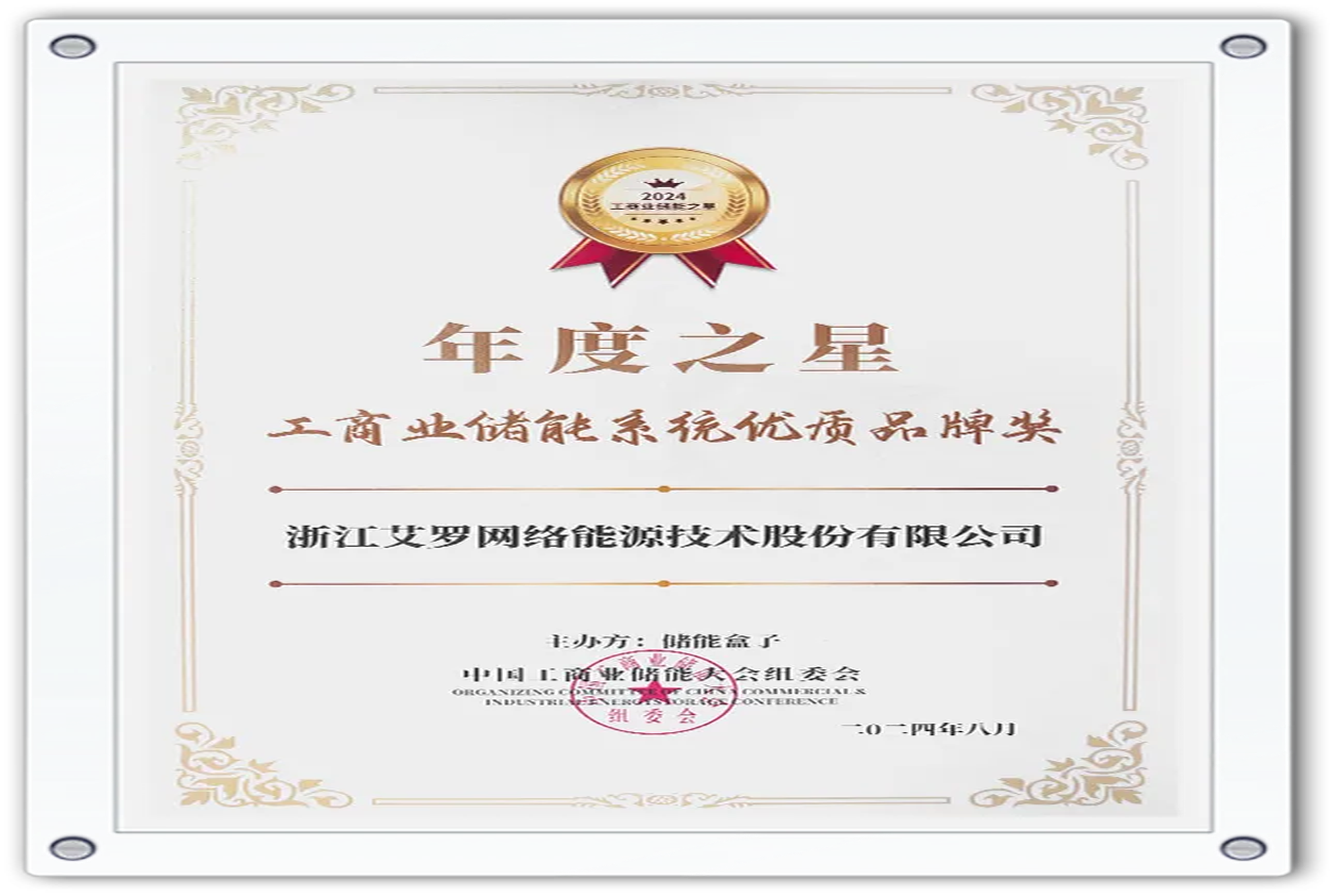 企业资讯 | 年度之星！DG视讯能源荣获“工商业储能系统优质品牌奖”！